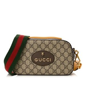 Gucci Beige and Brown Logo Crossbody Bag